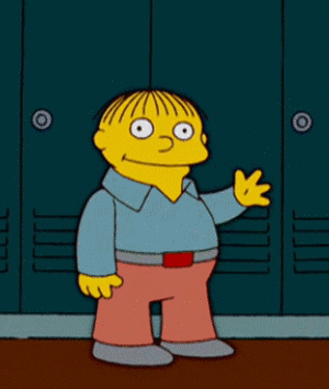Ralph Wiggum waving
